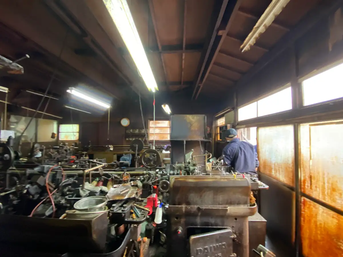 A workshop beside neighborhood homes